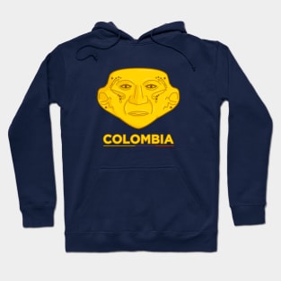 An ancient colombian indigenous representation of human face Hoodie